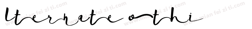 Alternate Gothi字体转换